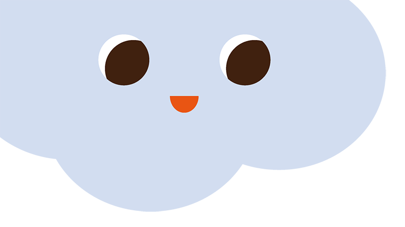 目がある雲のイラスト